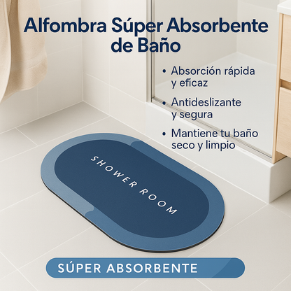 Alfombra Superabsorbente: elegancia y seguridad en el baño🛁🧽