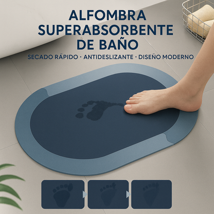 Alfombra Superabsorbente: elegancia y seguridad en el baño🛁🧽
