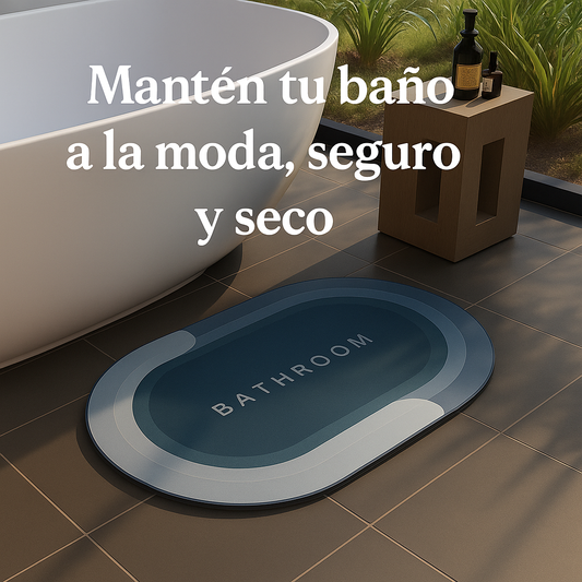 Alfombra Superabsorbente: elegancia y seguridad en el baño🛁🧽
